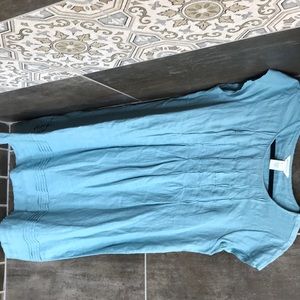 Sundance aqua cap sleeve babydoll style dress